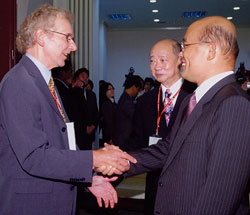 Andrew Vial, seen here with Taiwanese Premier, Su Tseng-chang